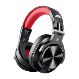 Auriculares OneOdio A71 con cable, drivers de 40 mm, plegables y cómodos, negro y rojo