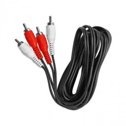 Cable de audio Ekon RCA Macho 1,8 m Negro