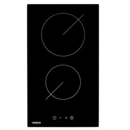 Placa de Cocina Cerámica Akpo PKA 30 830/2 30 cm 2 Zonas Táctil Negra