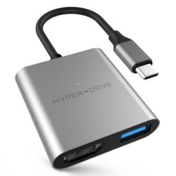 HyperDrive HD259A Gray Hub USB-C a USB 3.0/HDMI 4K
