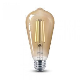 WIZ ST64 2x Bombilla LED E27 Wi-Fi Vintage Ámbar Blanco Cálido