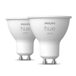 Philips Hue White Pack 2 Bombillas LED GU10 5.2W Luz Blanca Cálida