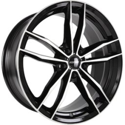 Llanta De Aluminio Gmp Swan 9.5x20 5x112 Et50 Frontal Negro Pulido
