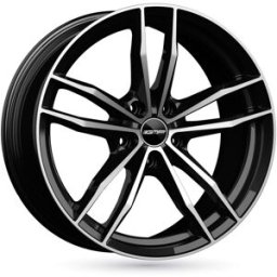 Llanta De Aluminio Gmp Swan 9.5x20 5x114.3 Et42 Frontal Negro Pulido