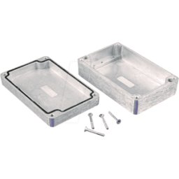 HAMMOND MANUFACTURING 1550Z107 - Carcasa de aluminio, 125 x 80 x 40 mm, plateado, IP66