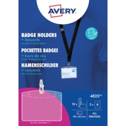 AVERY ZWECKFORM AVZ 4825 - Placa de identificación, 60x90 mm, Lanyard, con placas de