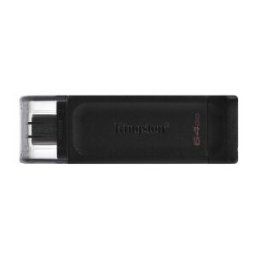 Kingston Technology DataTraveler 70 - 64 GB USB Tipo C 3.2 Gen 1 (3.1 Gen 1) Negro