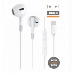 Auriculares Intrauditivos Tech One Tech ear con Micrófono - USB Tipo-C - Blancos