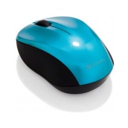 Verbatim Go Nano, Ambidextro, RF inalámbrico, 1600 DPI, 79 g, Cian