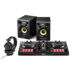 Hercules Djessentials Kit Pack Mesa + Auriculares + Altavoces