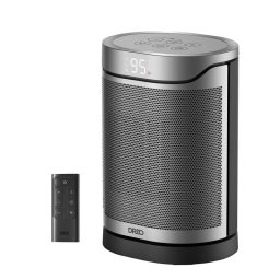 Dreo calefactor portátil con termostato Heater 318, plata y negro