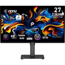 Monitor MSI Pro MAX 271UPX12G 26,5" UltraHD 4K 120Hz QD-OLED Altura Ajustable