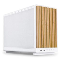 Caja PC Lian-Li Dan-B4 Wood Blanco Mini Tower