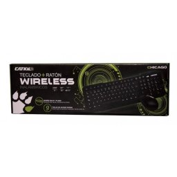 Teclado Catkil Wireless pack Chicago inalámbrico completo con ratón óptico USB