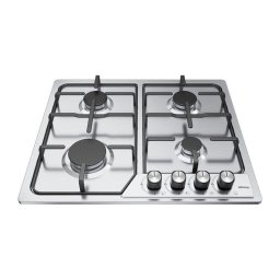 Placa de Cocina de Gas ISEASY MGBG-604C 4 Quemadores 2.7 kW Acero Inoxidable