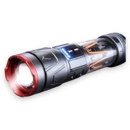 Linterna Multifuncional Karawan con Luz LED y USB Tipo C Negra