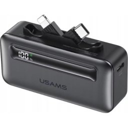 Power Bank Usams 5000 mAh Power Delivery 20W USB-C Lightning Plata