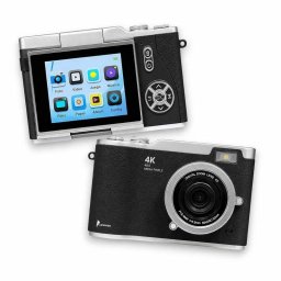 Cámara Compacta Karawan 48MP 4K Autofocus Flash Pantalla Giratoria Negra