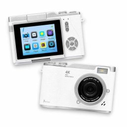 Cámara Compacta Karawan 48MP 4K Autofocus Flash Pantalla Giratoria Blanca