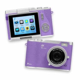Cámara Compacta Karawan 48MP 4K Autofocus Flash Pantalla Giratoria Morada
