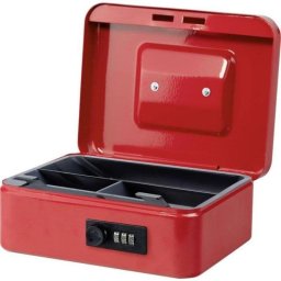 Caja de dinero Burg Wächter Money Code 5020 acero rojo cerradura de código