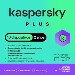 Kaspersky Plus Internet Security 10 Dispositivos Licencia 2 Años Descarga Digital