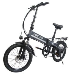 Bicicleta eléctrica ORLMS S9F motor 500 W batería 48 V 13 Ah gris