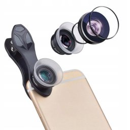 Objetivo macro 2 en 1 Apexel APL-24XMH 12x/24x con clip de montaje