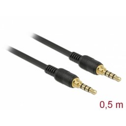 Cable de audio estéreo DeLock 85592 jack 3,5 mm macho/macho 0,5 m