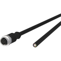 METZ CONNECT MC 142MEA20100 - Cable de sensor, M12, 8 polos, KU > extremo abierto, 10 m