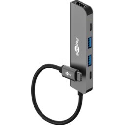 GOOBAY 78967 - HUB USB-C 3,2, 5 puertos, 5 Gbps, HDMI + 2x USB-C + 2x USB-A, 0,