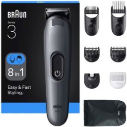 Braun Recortadora de Barba Series 3 All-In-One Style Kit AIO3540 Gris 8-en-1