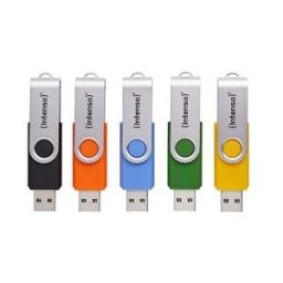 Intenso 5 x Memoria USB Office Line 16GB - USB Type-A - Multicolor