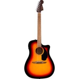 Fender California Standard Redondo CE Spruce Top BPG 3-Color Sunburst Guitarra Acústica com Captador
