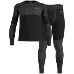 Odlo Set de ropa interior larga de hombre Fundamentals Performance negro XL