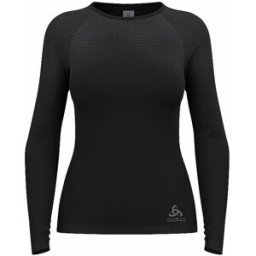 Odlo Camiseta de ropa interior de running para mujer Performance Light Base Layer negro XL