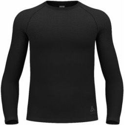 Odlo Camiseta de ropa interior de running para hombre Performance Light Base Layer negro XL