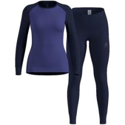 Odlo Set de ropa interior funcional para mujer ACTIVE WARM ECO azul oscuro XL