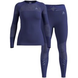Odlo Set de ropa interior larga de rendimiento Fundamentals para mujer morado XL