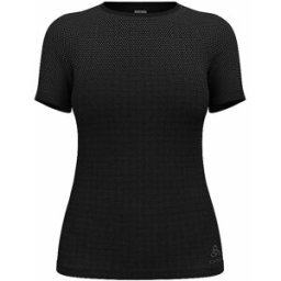 Odlo Camiseta de ropa interior de running para mujer Performance Light Base Layer negro XL