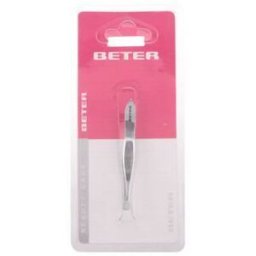 Beter Pinza de depilar punta recta cromada 7,2 cm