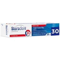Steradent Limpiador Triple Acción Plus 30comp