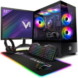 PC Sobremesa Vibox I-92 AMD Ryzen 3 3200G 8GB 480GB SSD Radeon Vega 8 Linux Mint WiFi RGB Monitor 21,5