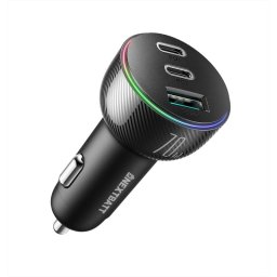 Cargador De Coche Nextbatt Led 70w Pd, Usb-a / 2x Usb-c - Negro