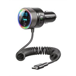 Cargador De Coche Inalámbrico Con Transmisor Fm Bluetooth 5.4 Nextbatt De 60 W - Negro