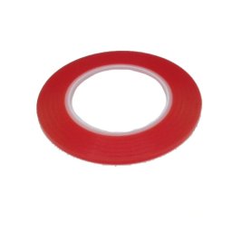 Rollo De Cinta Adhesiva Doble Cara Superfuerte Roja 0,2 Cm