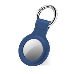 Funda SBS para Apple AirTag Silicona Azul con Llavero