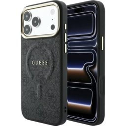 Funda para móvil Guess Backcover PU-Leder negro y dorado para Apple iPhone 17 Pro