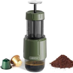 Cafetera espresso portátil HiBREW H4D 60 ml 8–15 bares verde