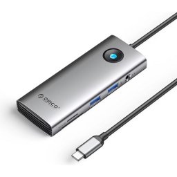 Hub USB-C Orico PW11 8 en 1 HDMI 4K USB-C PD 100W Ethernet Gigabit